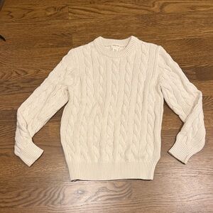 Crewcuts Kids Cream Cable Knit Sweater